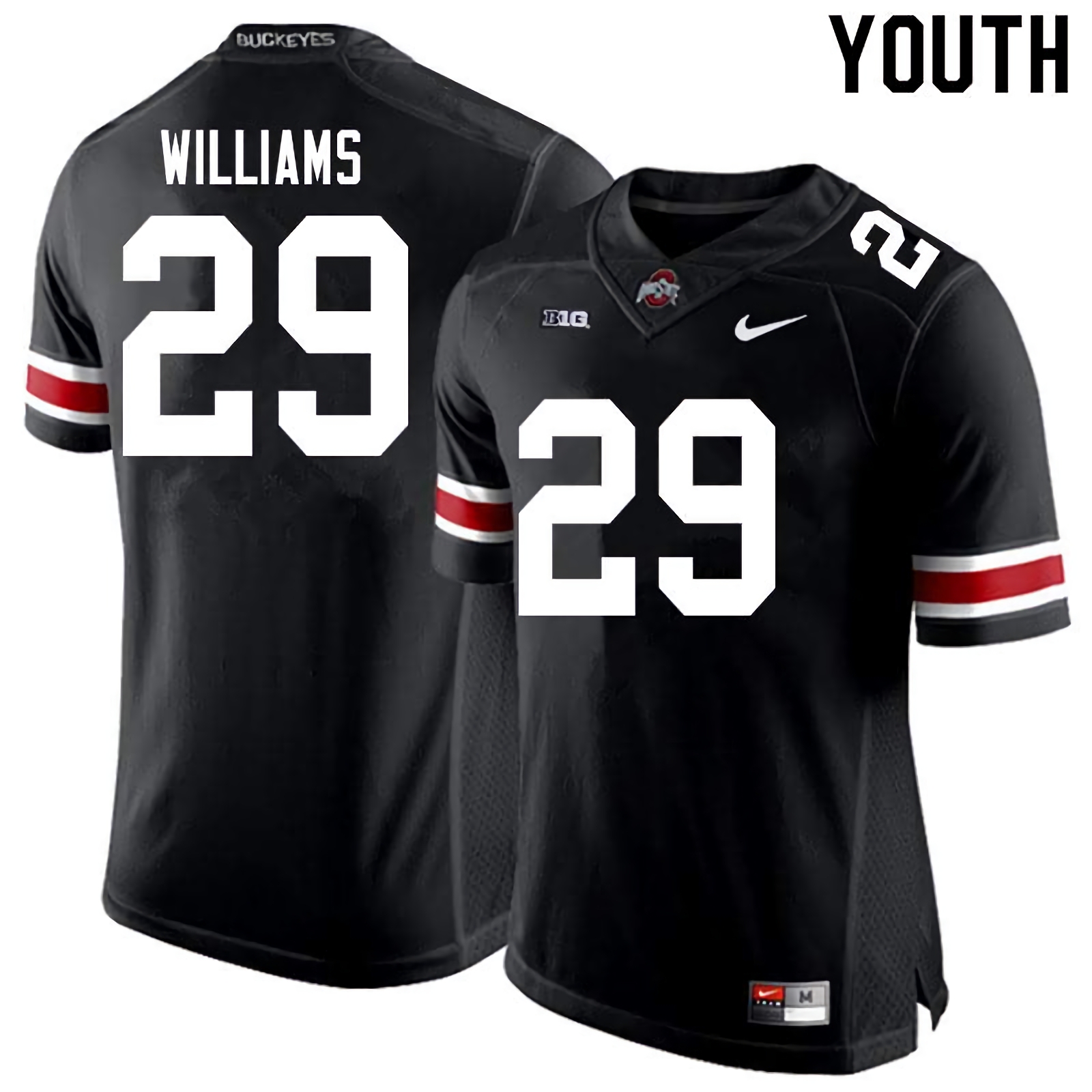 Kourt Williams Ohio State Buckeyes Youth NCAA #29 Nike Black College Stitched Football Jersey IQV0056ML